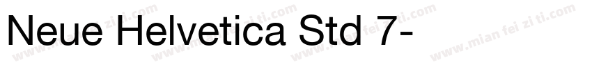 Neue Helvetica Std 7字体转换